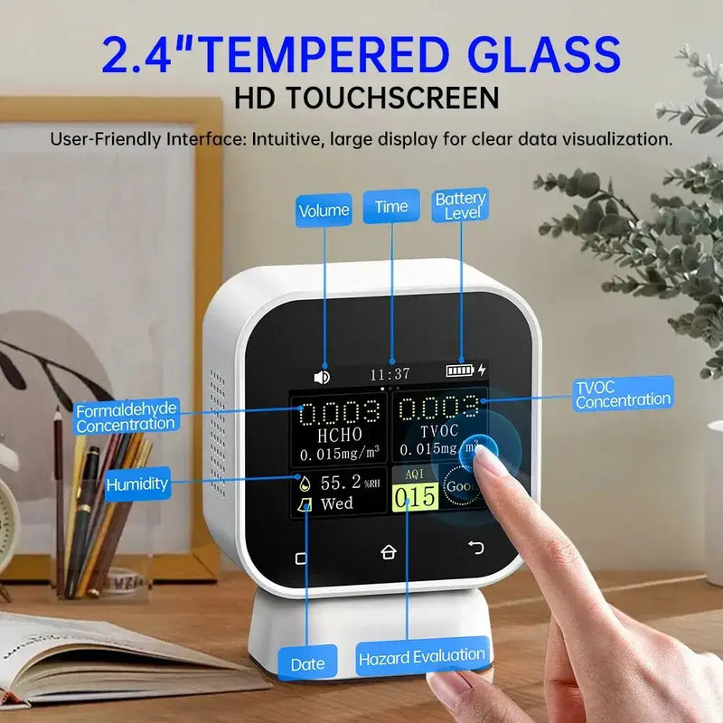 Air Quality Monitor – Real-Time Formaldehyde & TVOC Tester by Habicare