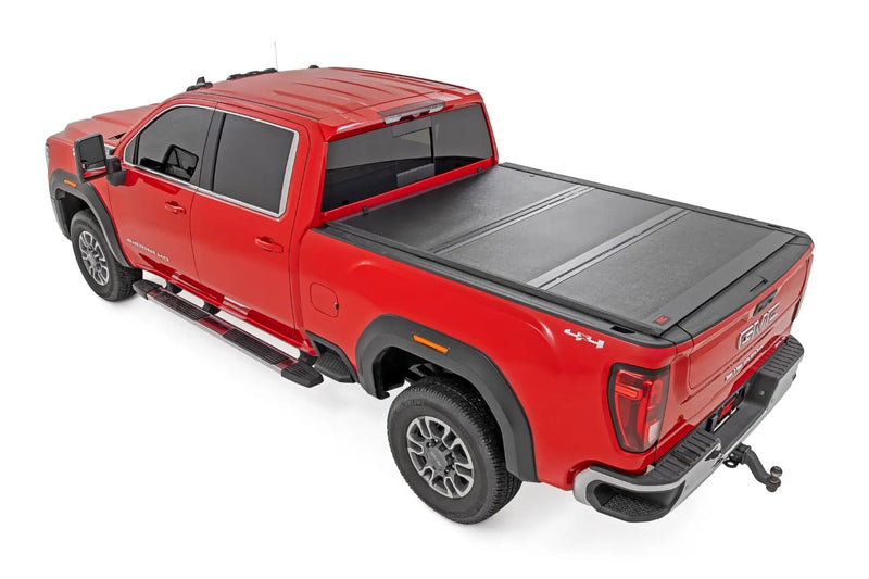 Hard Low Profile Bed Cover 6'9" Bed Rail Caps Chevy/GMC 2500HD/3500HD (20-26) by Magwarehouse.com