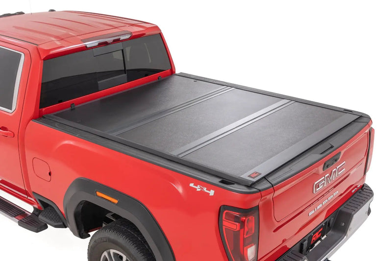 Hard Low Profile Bed Cover 6'9" Bed Rail Caps Chevy/GMC 2500HD/3500HD (20-26) by Magwarehouse.com