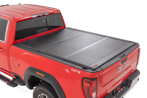 Hard Low Profile Bed Cover 6'9" Bed Rail Caps Chevy/GMC 2500HD/3500HD (20-26) by Magwarehouse.com