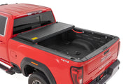 Hard Low Profile Bed Cover 6'9" Bed Rail Caps Chevy/GMC 2500HD/3500HD (20-26) by Magwarehouse.com