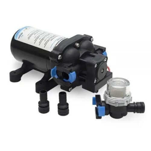 Water Pressure Pump WPS 3.5 24V showcasing high-performance pump with accessories for pressurized water supply.