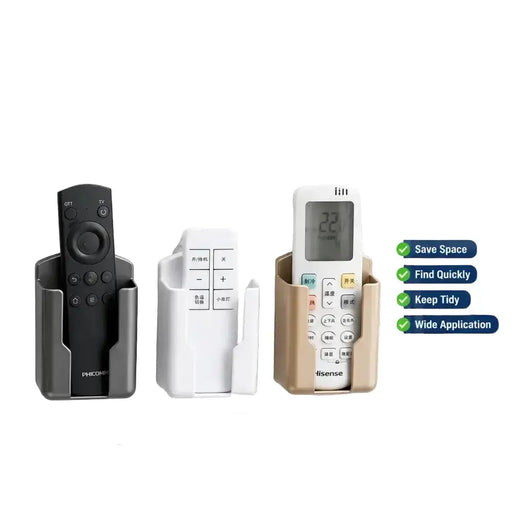 Habicare No-Drill Wall-Mounted Remote Control Holder No-Drill Wall-Mounted Remote Control Holder