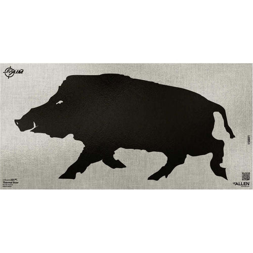 Allen EZ Aim Target Infrared ID Boar 24″ x 12″ black wild boar silhouette for infrared scopes.