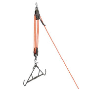 Allen Gambrel And Hoist, Takedown, 500 Lbs - Heavy-duty steel construction with dual pulley hoist.