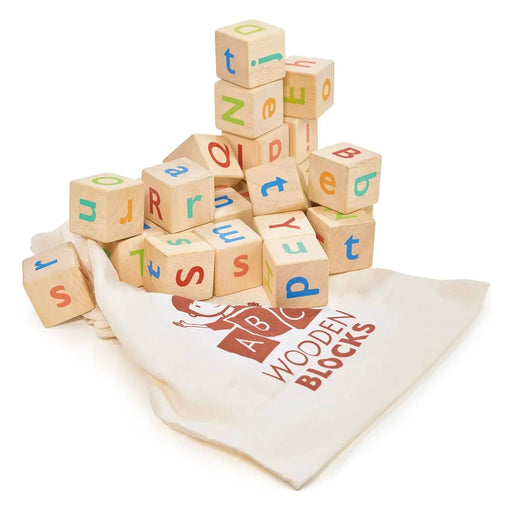 Alphabet Spelling Blocks – Mentari | Wooden Toy NZ by Curious Moonbeam