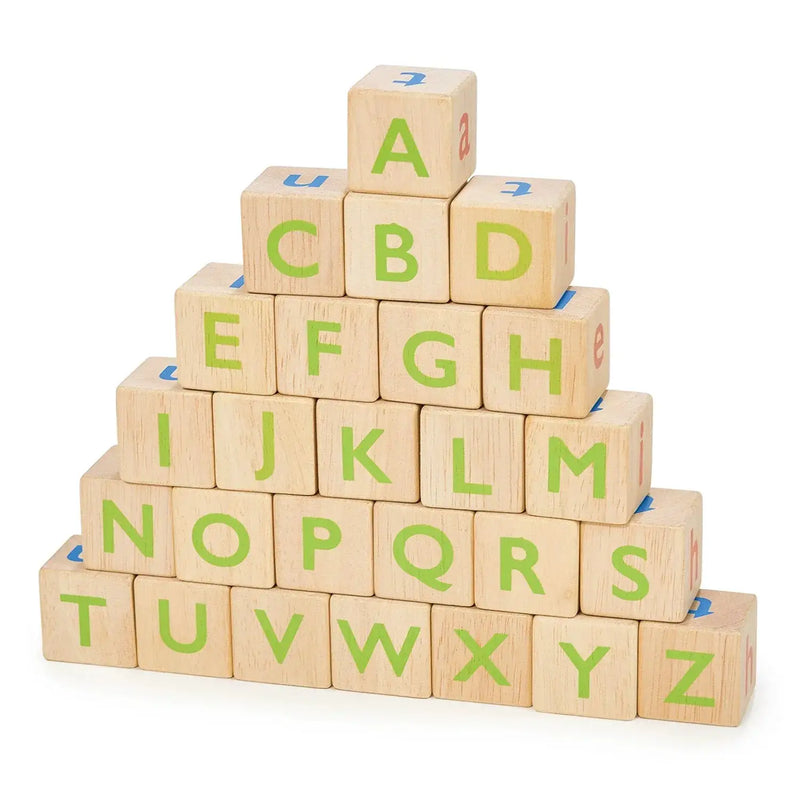 Alphabet Spelling Blocks – Mentari | Wooden Toy NZ by Curious Moonbeam
