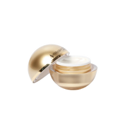 Alpine Silk Bee Venom Face Cream 30g in a stylish gold container with a lid open, showcasing the cream inside.