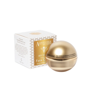 Alpine Silk Bee Venom Face Cream 30g in golden jar with packaging, made in New Zealand, revitalizing skin with bee venom.