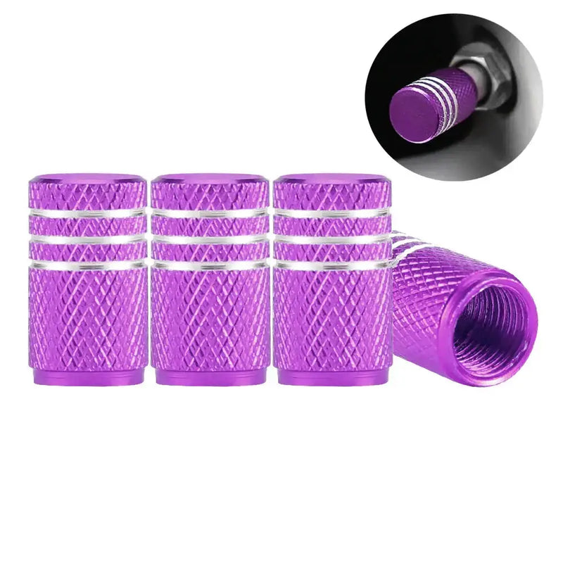 Aluminium Tire Valve Stem Caps (4Pcs) (different colours available) by Habicare