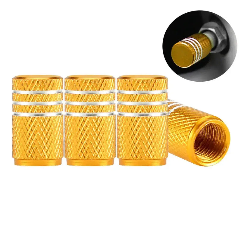 Aluminium Tire Valve Stem Caps (4Pcs) (different colours available) by Habicare