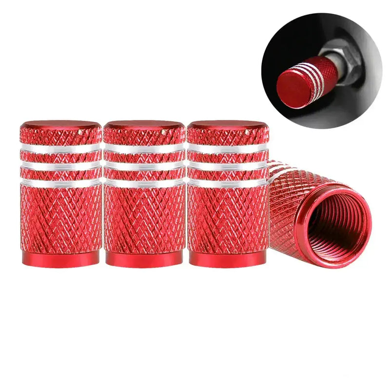 Aluminium Tire Valve Stem Caps (4Pcs) (different colours available) by Habicare