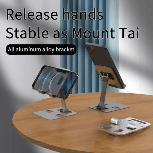 techplus Aluminum Alloy Universal Flexible Adjustable Foldable Cell Phone & Tablet Holder Aluminum Alloy Universal Flexible Adjustable Foldable Cell Phone & Tablet Holder