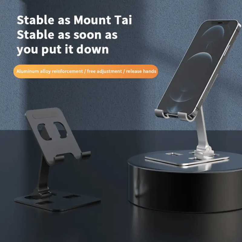 Aluminum Alloy Universal Flexible Adjustable Foldable Cell Phone & Tablet Holder by techplus