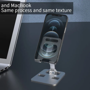 Aluminum Alloy Universal Flexible Adjustable Foldable Cell Phone & Tablet Holder by techplus