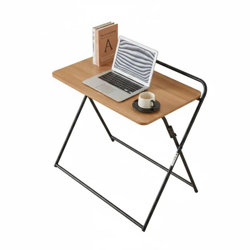 Amber Folding Desk Black Frame with Walnut Desktop by sue-e furniture