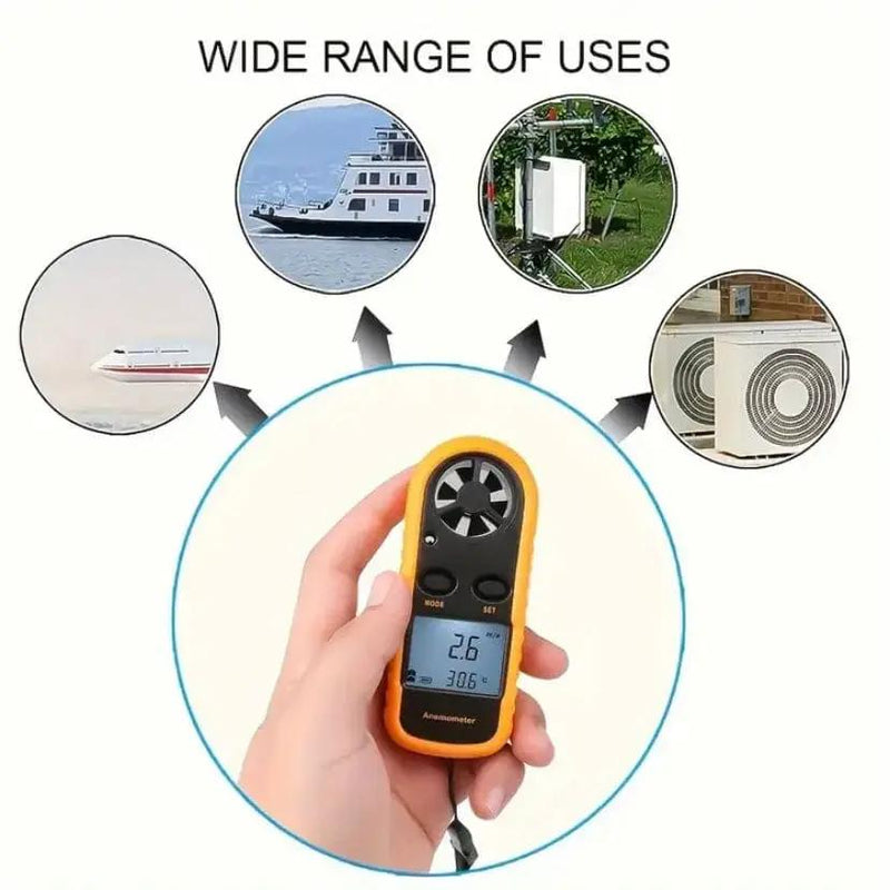 Anemometer - Wind Speed & Air Temperature Meter by 9eight5