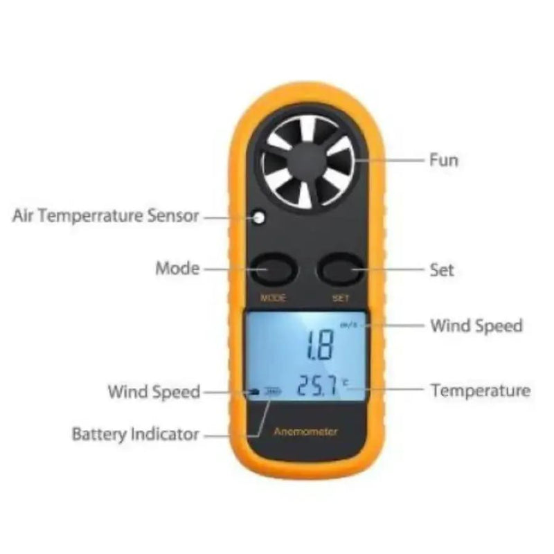 Anemometer - Wind Speed & Air Temperature Meter by 9eight5