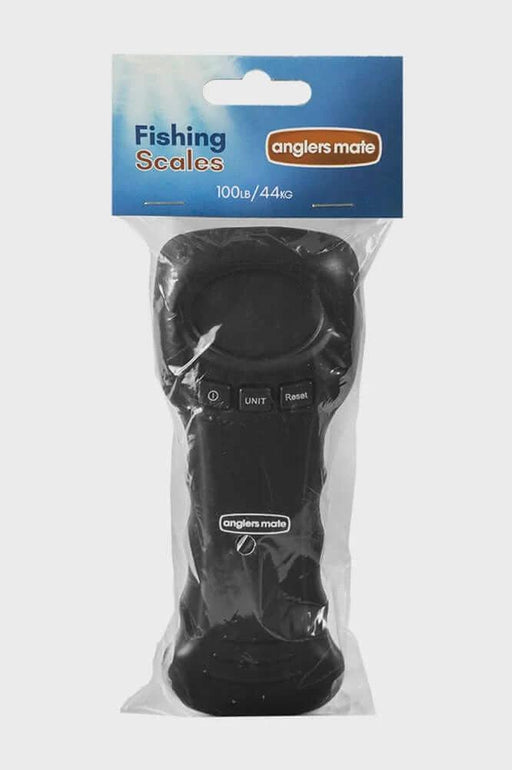 Anglers Mate Digital Fish Scale 100lb/45kg in packaging, showcasing fishing scales for anglers.