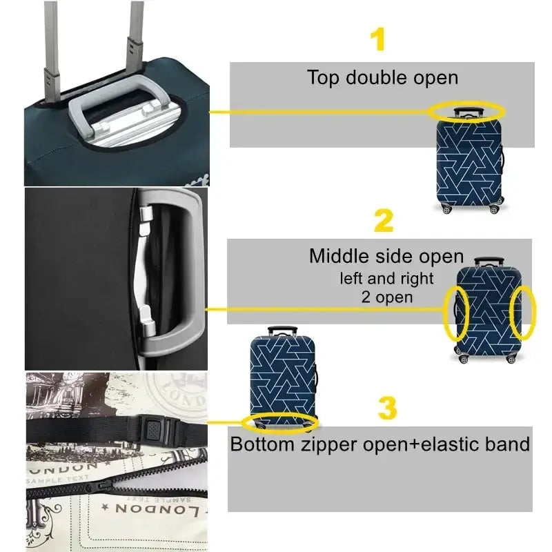 Animal Print Elastic Luggage Cover (18–32″) by Habicare