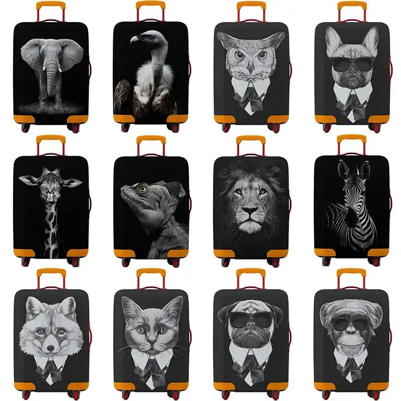 Animal Print Elastic Luggage Cover (18–32″) by Habicare