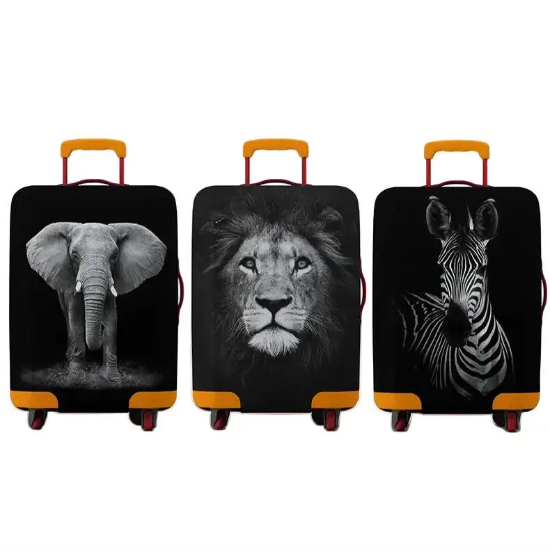 Animal Print Elastic Luggage Cover (18–32″) by Habicare