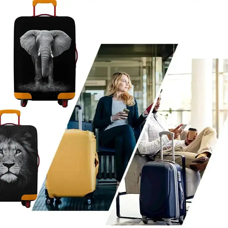 Animal Print Elastic Luggage Cover (18–32″) by Habicare