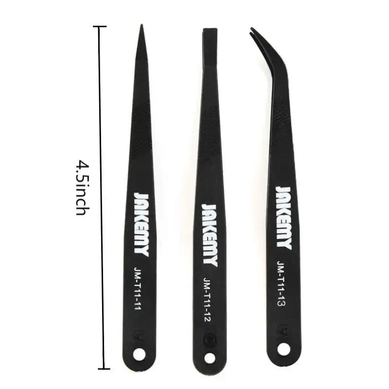 Anti-static Carbon Fiber Tweezers (3 piece) by That Watch Shop
