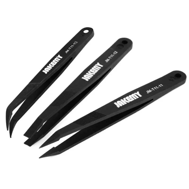 Anti-static Carbon Fiber Tweezers (3 piece) by That Watch Shop