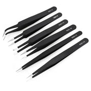 Anti-Static ESD Stainless Steel Curved Tweezers (6 different types available) by Habicare