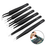 Anti-Static ESD Stainless Steel Curved Tweezers (6 different types available) by Habicare