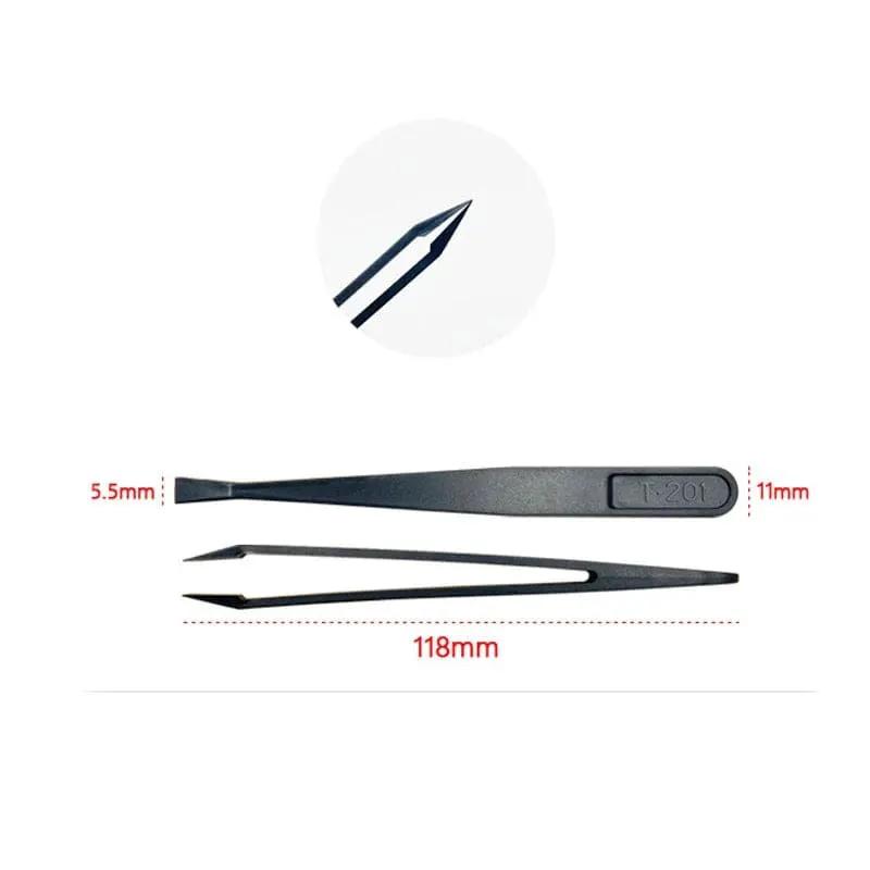 Anti-static Plastic Tweezers (8 piece) by That Watch Shop