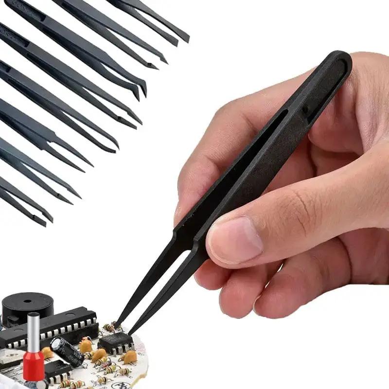 Anti-static Plastic Tweezers (8 piece) by That Watch Shop