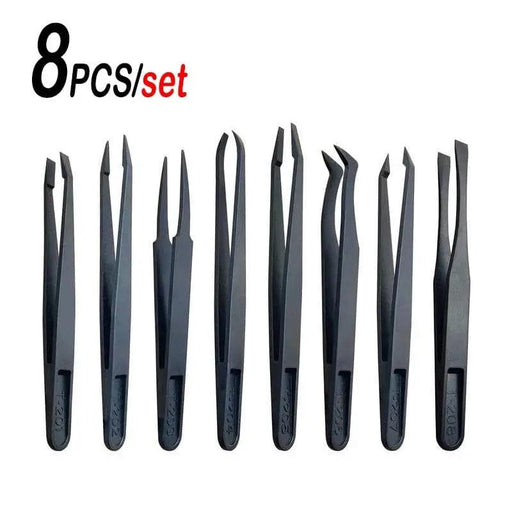 Anti-static Plastic Tweezers (8 piece) by That Watch Shop