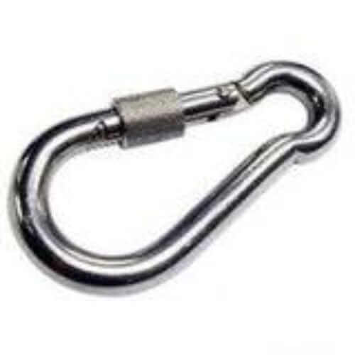 Spring Hooks With Nut - 6mm - 12mm made of strong steel for outdoor activities, durable and weather-resistant.