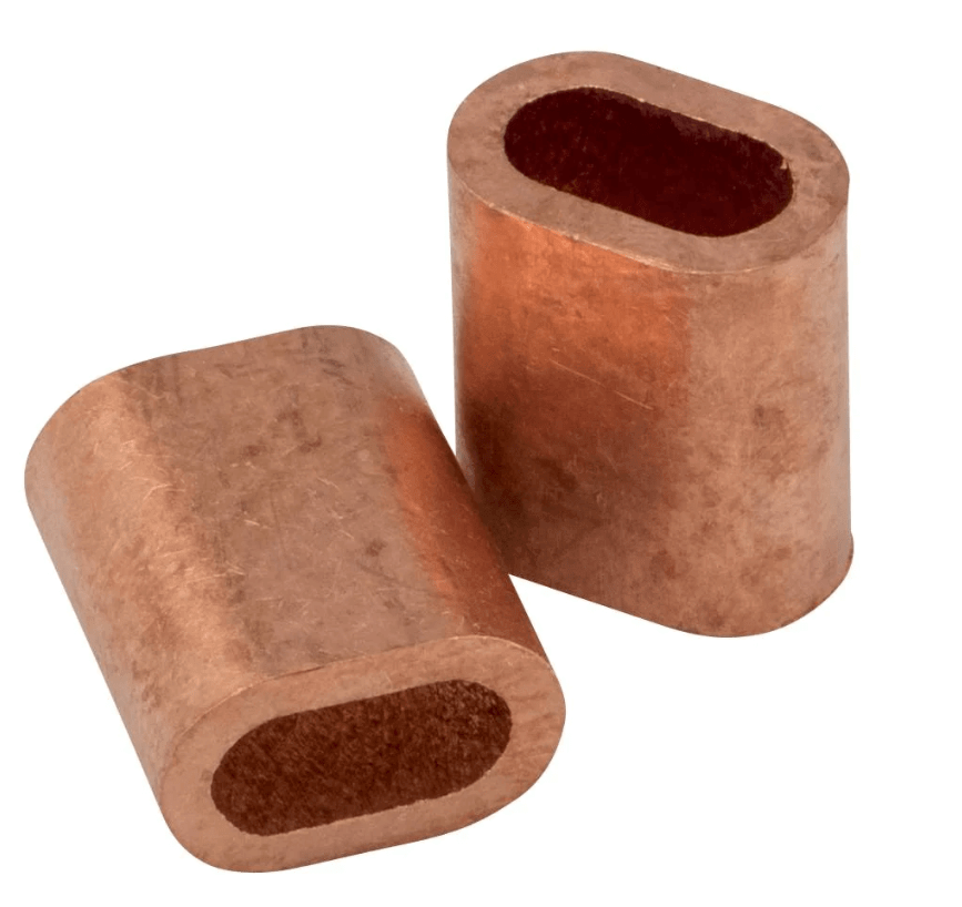 Anzor Crimps for wire rope Copper Crimps for wire rope (10 pack)
