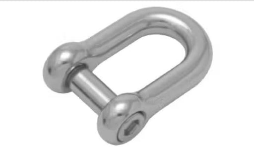 S360CI M8 316 Socket Drive D Shackle Each, 8mm stainless steel shackle with socket drive for anchoring.