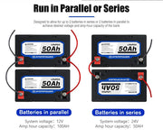 12V 50Ah Lithium Battery LiFePO4 Deep Cycle Marine 4WD Replace AGM by salelink.co.nz
