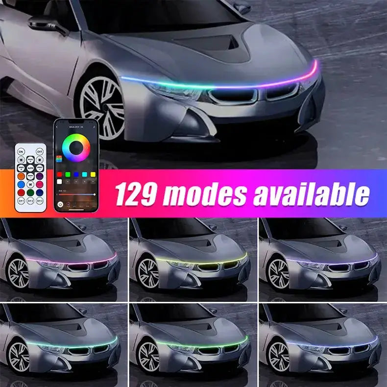 APP-Controlled LED Car Hood Light Strip (12V) by Habicare