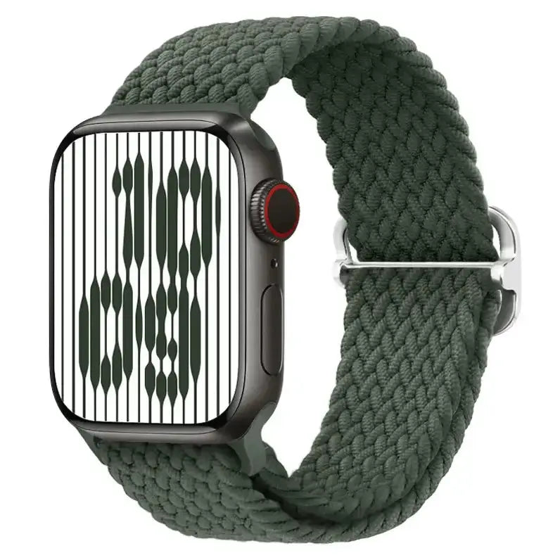 techplus Apple Watch Braided Nylon Band – Adjustable Buckle, Lightweight & Stretchy Apple Watch Braided Nylon Band Adjustable Buckle