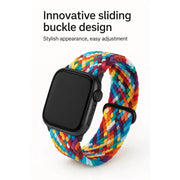 techplus Apple Watch Braided Nylon Band – Adjustable Buckle, Lightweight & Stretchy Apple Watch Braided Nylon Band Adjustable Buckle