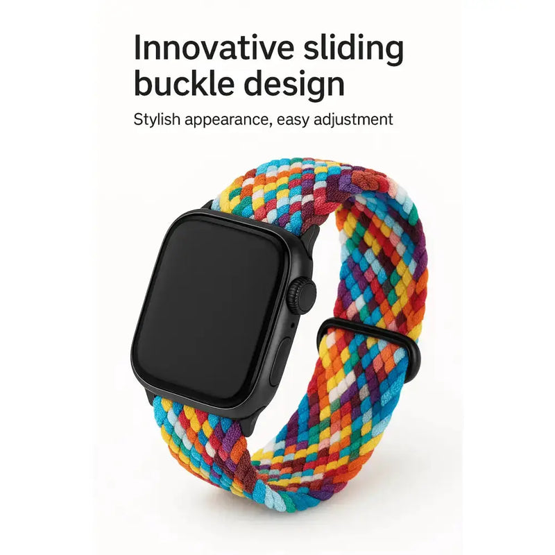 techplus Apple Watch Braided Nylon Band – Adjustable Buckle, Lightweight & Stretchy Apple Watch Braided Nylon Band Adjustable Buckle