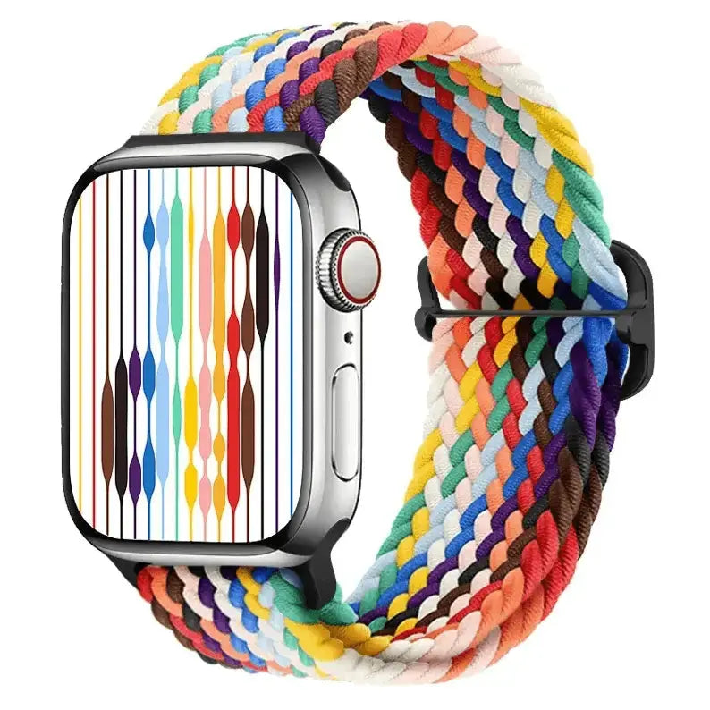 techplus Apple Watch Braided Nylon Band – Adjustable Buckle, Lightweight & Stretchy Apple Watch Braided Nylon Band Adjustable Buckle