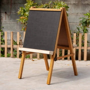 QToys 5 in 1 Wooden Art Easel for Kids - Montessori Creative Play Station by Curious Moonbeam
