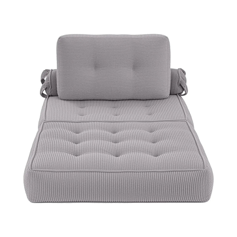 SportZone.co.nz Furniture > Sofas > Sofas & Sofa Beds Artiss 1 Seater Corduroy Convertible Sofa Bed Pull Out Boneless Couch Grey Artiss 1 Seater Corduroy Convertible Sofa Bed Pull Out Boneless Couch Grey