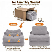 SportZone.co.nz Furniture > Sofas > Sofas & Sofa Beds Artiss 1 Seater Corduroy Convertible Sofa Bed Pull Out Boneless Couch Grey Artiss 1 Seater Corduroy Convertible Sofa Bed Pull Out Boneless Couch Grey