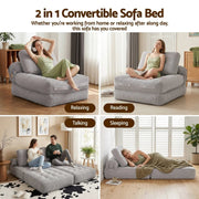 SportZone.co.nz Furniture > Sofas > Sofas & Sofa Beds Artiss 1 Seater Corduroy Convertible Sofa Bed Pull Out Boneless Couch Grey Artiss 1 Seater Corduroy Convertible Sofa Bed Pull Out Boneless Couch Grey