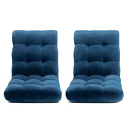 SportZone.co.nz Furniture > Bar Stools & Chairs > Arm Chairs & Recliners Artiss 2PCS Floor Lounge Sofa Bed Flannel Fabric Navy Artiss 2PCS Floor Lounge Sofa Bed Flannel Fabric Navy