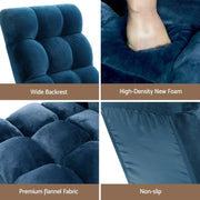 SportZone.co.nz Furniture > Bar Stools & Chairs > Arm Chairs & Recliners Artiss 2PCS Floor Lounge Sofa Bed Flannel Fabric Navy Artiss 2PCS Floor Lounge Sofa Bed Flannel Fabric Navy
