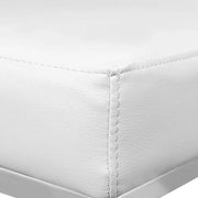 Artiss 2x Bar Stools Leather Padded Metal White by SportZone.co.nz